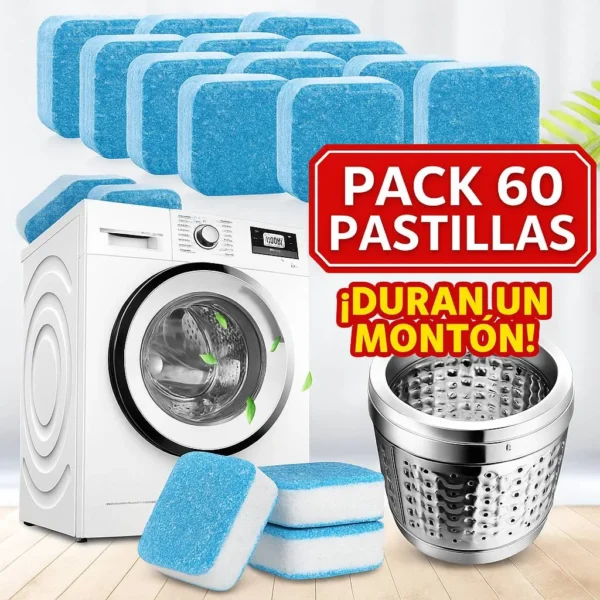 Pack 60 pastillas limpia lavadora - Deja Tu Lavadora como Nueva